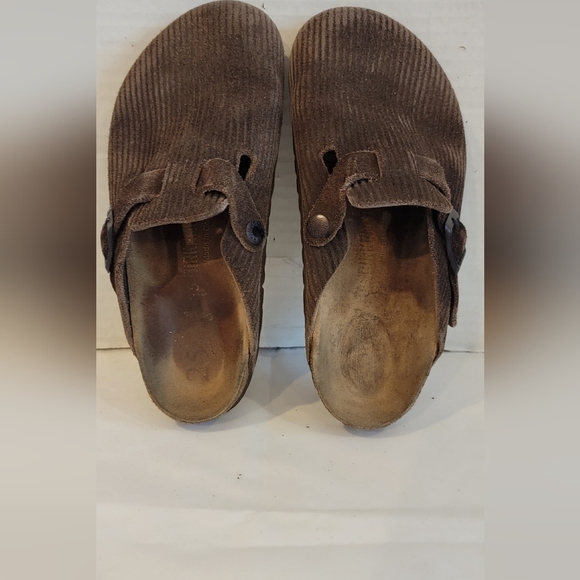 Birkenstock Shoes - BIRKENSTOCK BROWN CORDUROY MULES CLOGS (‎ sz US 4 or Euro 35)